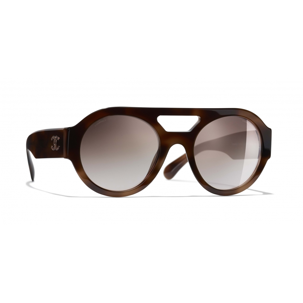 Chanel - Pilot Sunglasses - Dark Silver Orange - Chanel Eyewear - Avvenice