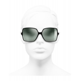 Chanel - Square Sunglasses - Black Green Mirror - Chanel Eyewear