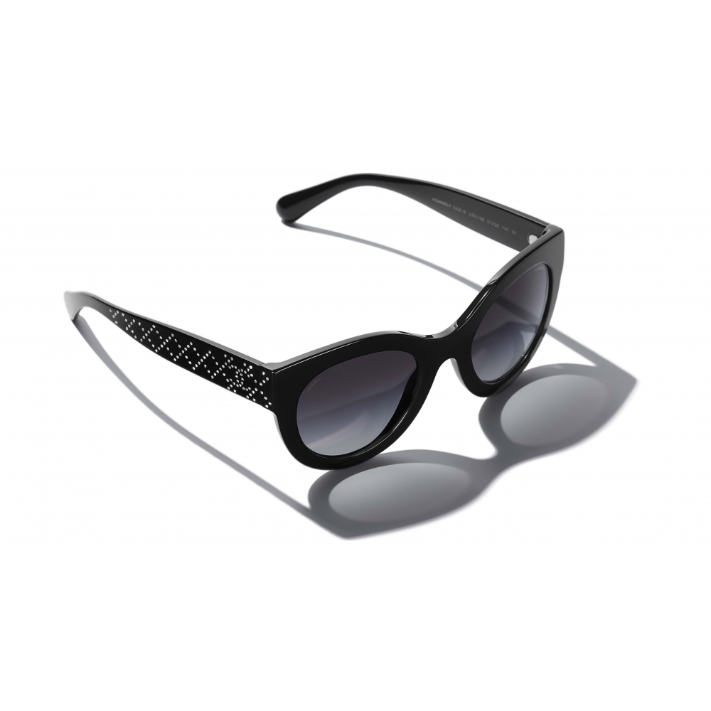 Chanel - Butterfly Sunglasses - Black Gray Gradient - Chanel