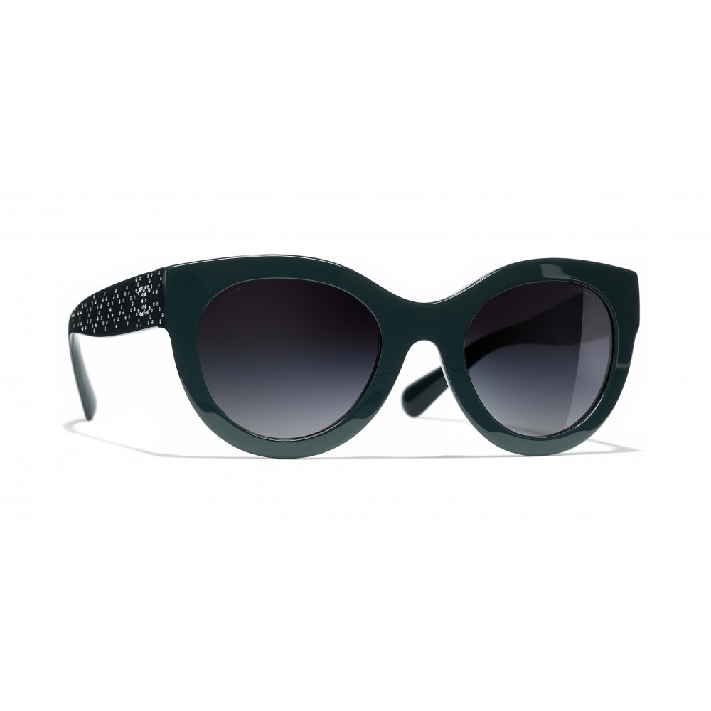 Chanel - Square Sunglasses - Blue Green Gray Gradient - Chanel Eyewear -  Avvenice