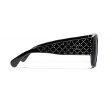 Chanel - Rectangle Sunglasses - Black Gray Gradient - Chanel Eyewear