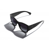 Chanel - Rectangle Sunglasses - Black Gray Gradient - Chanel Eyewear