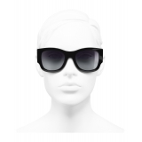 Chanel - Occhiali Rettangolari da Sole - Nero Grigio Graduato - Chanel Eyewear