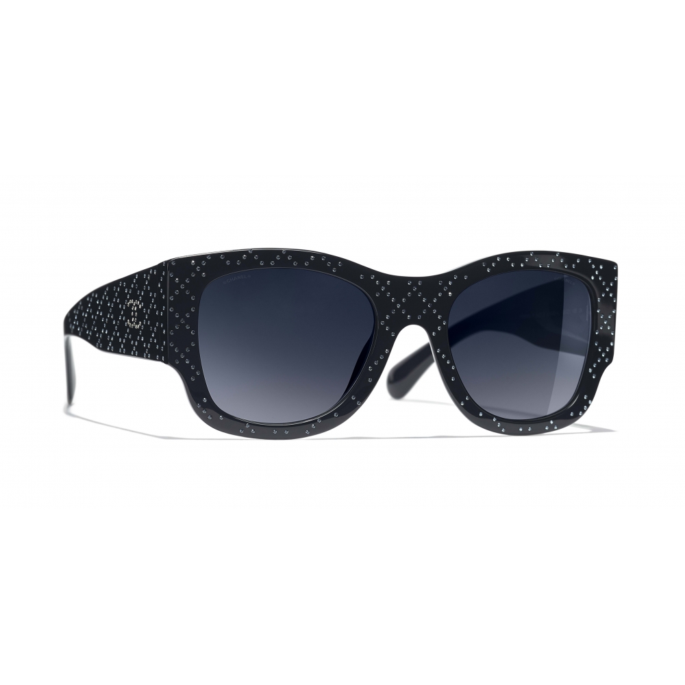 Chanel - Rectangle Sunglasses - Dark Blue Gradient - Chanel