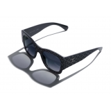 Chanel - Occhiali Rettangolari da Sole - Blu Scuro Graduato - Chanel Eyewear