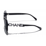 Chanel - Occhiali Quadrati da Sole - Blu Scuro Specchiato - Chanel Eyewear