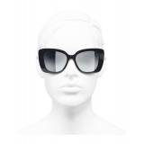 Chanel - Occhiali Quadrati da Sole - Blu Scuro Specchiato - Chanel Eyewear