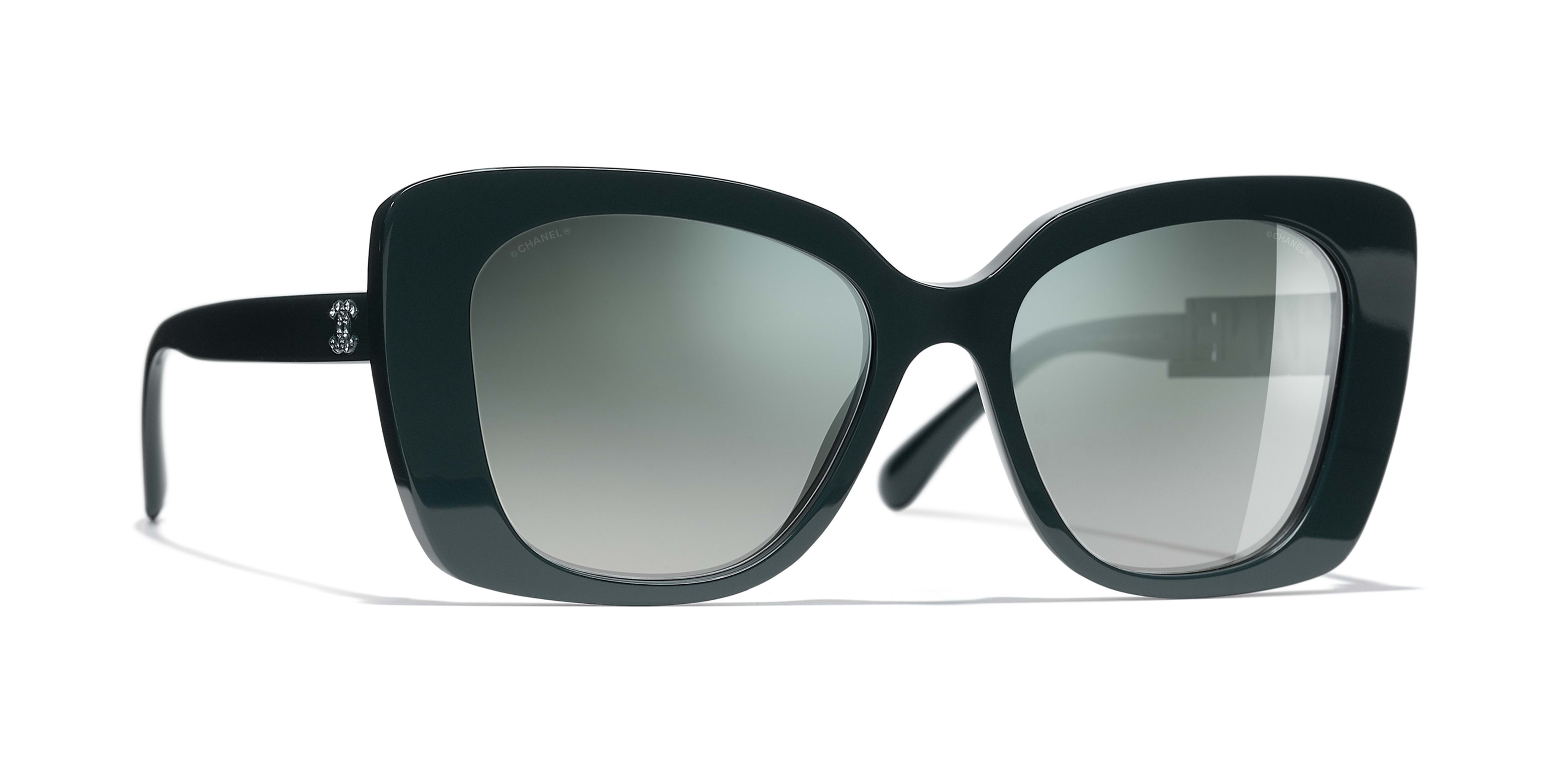 Chanel - Square Sunglasses - Dark Green Mirror - Chanel Eyewear - Avvenice