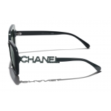 Chanel - Occhiali Quadrati da Sole - Verde Scuro Specchiato - Chanel Eyewear