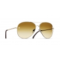 Chanel - Occhiali Pilota da Sole - Oro Marrone - Chanel Eyewear