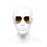 Chanel - Occhiali Pilota da Sole - Oro Marrone - Chanel Eyewear