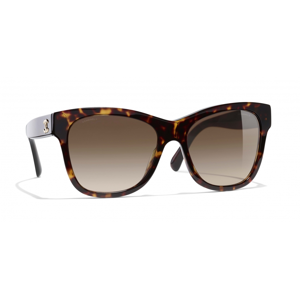 Chanel - Square Sunglasses - Dark Tortoise Brown - Chanel Eyewear ...