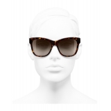 Chanel - Occhiali Quadrati da Sole - Tartaruga Scuro Marrone - Chanel Eyewear