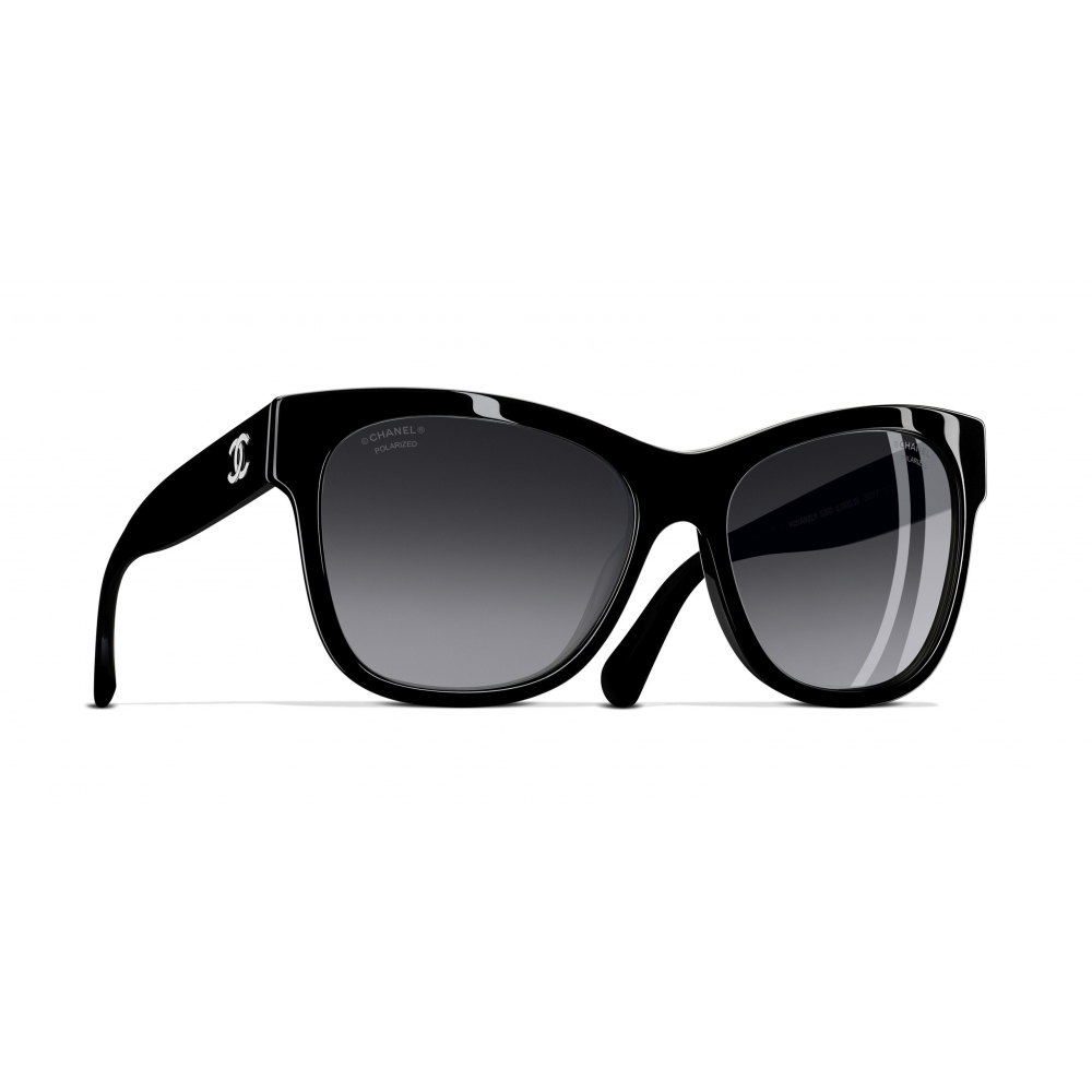 chanel black sunglasses
