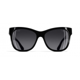 Chanel - Occhiali Quadrati da Sole - Nero Grigio - Chanel Eyewear