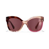 Chanel - Butterfly Sunglasses - Dark Tortoise Pink - Chanel Eyewear