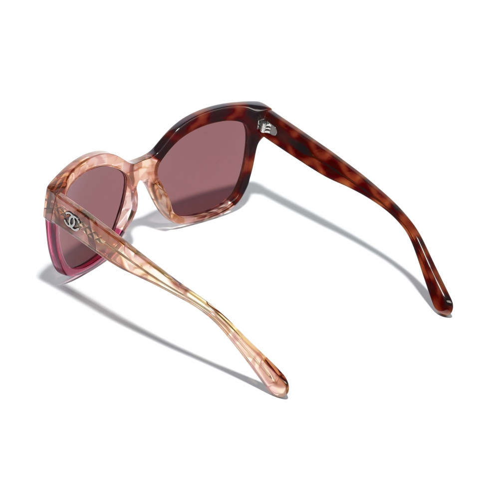 Chanel - Butterfly Sunglasses - Dark Tortoise Pink - Chanel Eyewear