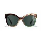 Chanel - Butterfly Sunglasses - Dark Tortoise Green - Chanel Eyewear