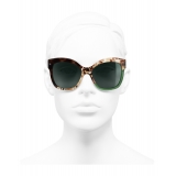 Chanel - Butterfly Sunglasses - Dark Tortoise Green - Chanel Eyewear