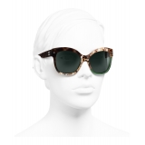 Chanel - Butterfly Sunglasses - Dark Tortoise Green - Chanel Eyewear