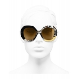 Chanel - Occhiali Rotondi da Sole - Nero Giallo - Chanel Eyewear