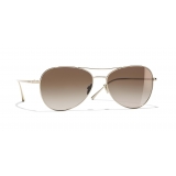 Chanel - Pilot Sunglasses - Gold Brown - Chanel Eyewear