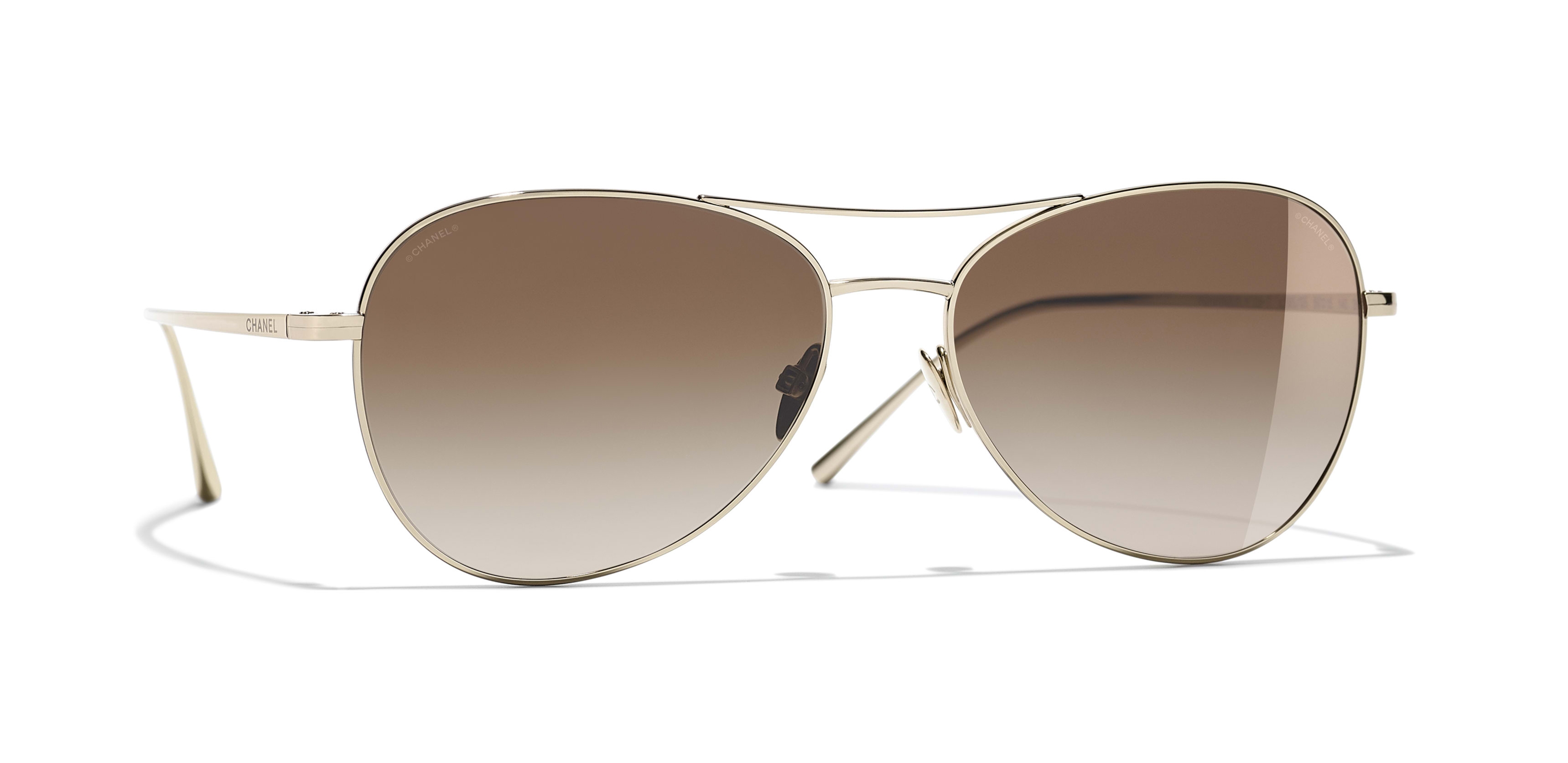 Saint Laurent Gold Sunglasses for Women