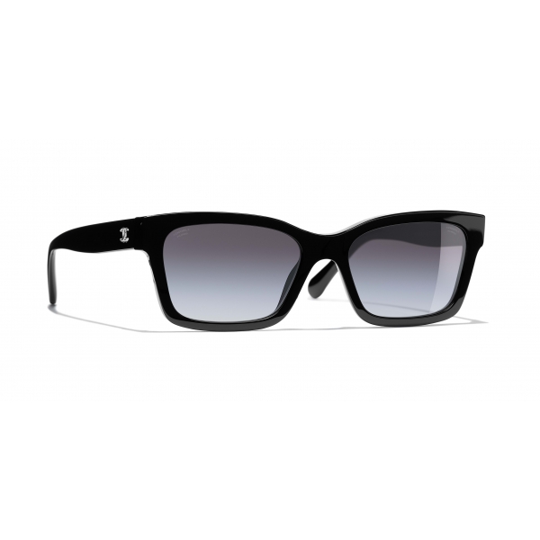 Chanel - Square Sunglasses - Black Gold Gray Polarized Gradient