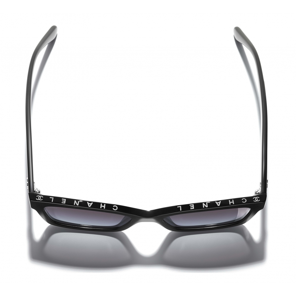 Chanel Square Sunglasses Black Gray Chanel Eyewear Avvenice