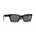 Chanel - Occhiali Quadrati da Sole - Nero Beige Marrone - Chanel Eyewear