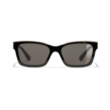 Chanel - Occhiali Quadrati da Sole - Nero Beige Marrone - Chanel Eyewear