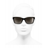Chanel - Occhiali Quadrati da Sole - Nero Beige Marrone - Chanel Eyewear