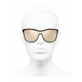 Chanel - Shield Sunglasses - Black Gold Mirror - Chanel Eyewear