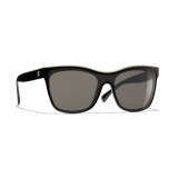 Chanel - Shield Sunglasses - Black Beige Brown - Chanel Eyewear