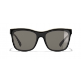 Chanel - Shield Sunglasses - Black Beige Brown - Chanel Eyewear