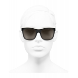 Chanel - Shield Sunglasses - Black Beige Brown - Chanel Eyewear