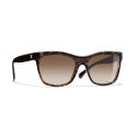 Chanel - Shield Sunglasses - Dark Tortoise Brown - Chanel Eyewear