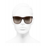 Chanel - Occhiali da Sole a Maschera - Tartaruga Scuro Marrone - Chanel Eyewear