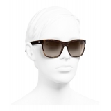 Chanel - Occhiali da Sole a Maschera - Tartaruga Scuro Marrone - Chanel Eyewear