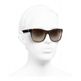 Chanel - Shield Sunglasses - Dark Tortoise Brown - Chanel Eyewear