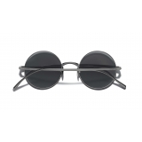 Chanel - Occhiali Rotondi da Sole - Argento Scuro Grigio - Chanel Eyewear