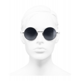 Chanel - Round Sunglasses - Dark Silver Gray - Chanel Eyewear