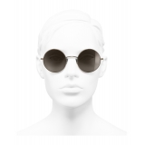 Chanel - Occhiali Rotondi da Sole - Oro Marrone - Chanel Eyewear