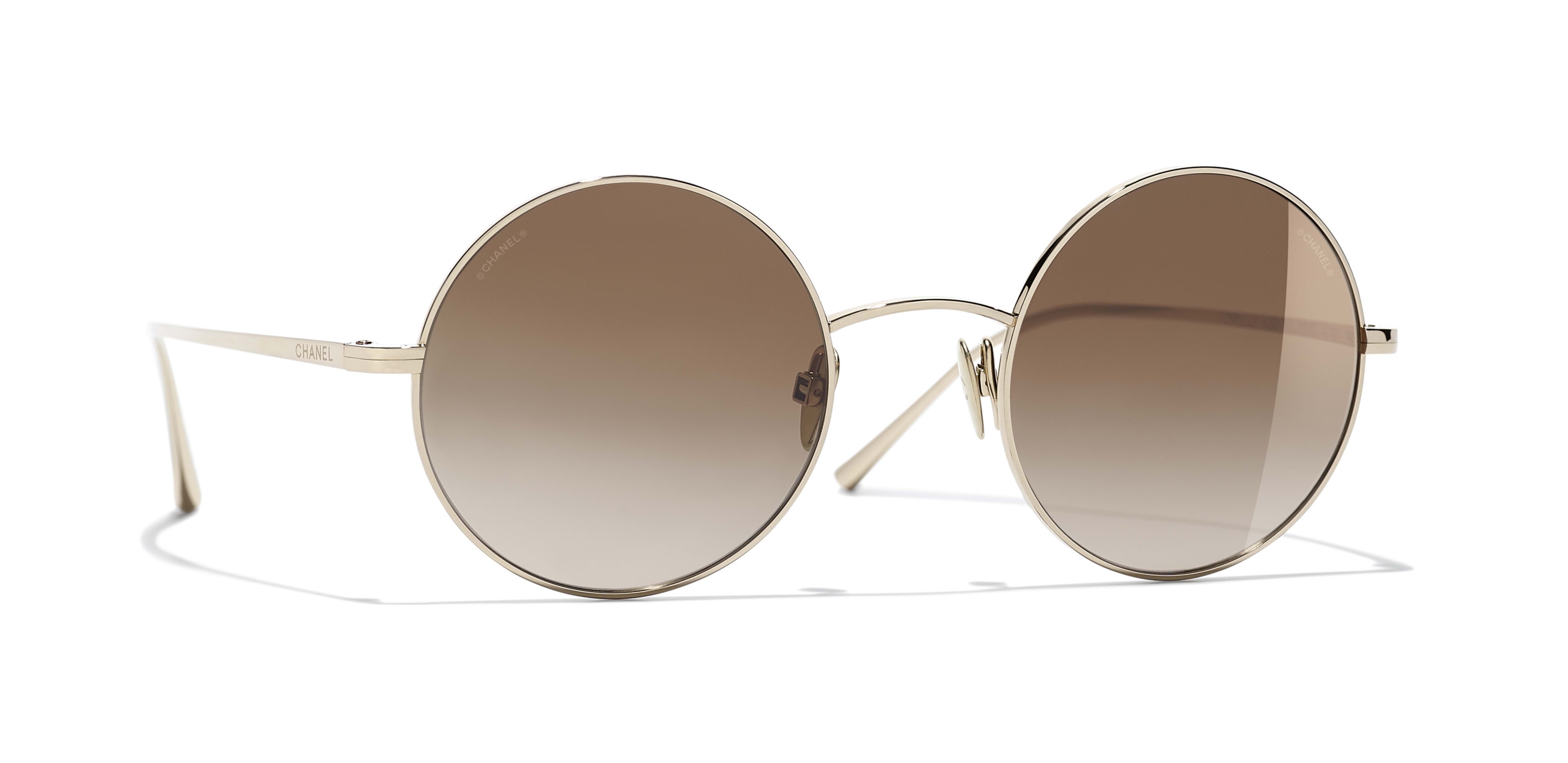 Chanel - Round Sunglasses - Gold Brown Gradient - Chanel Eyewear - Avvenice