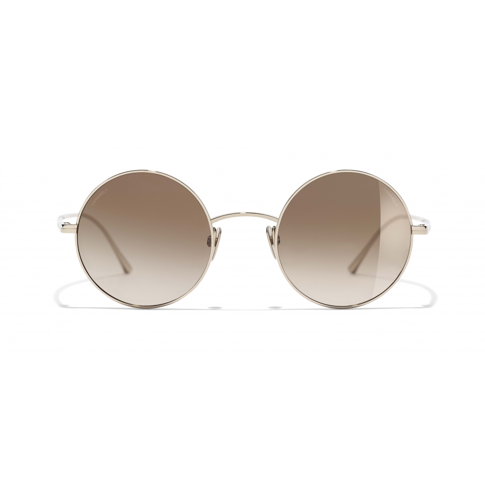 Chanel - Round Sunglasses - Gold Brown Gradient - Chanel Eyewear
