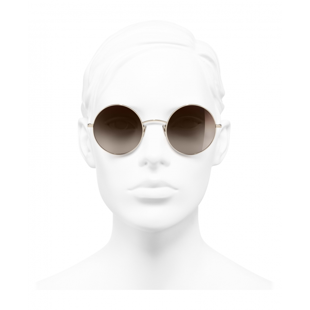 Chanel - Round Sunglasses - Gold Brown Gradient - Chanel Eyewear