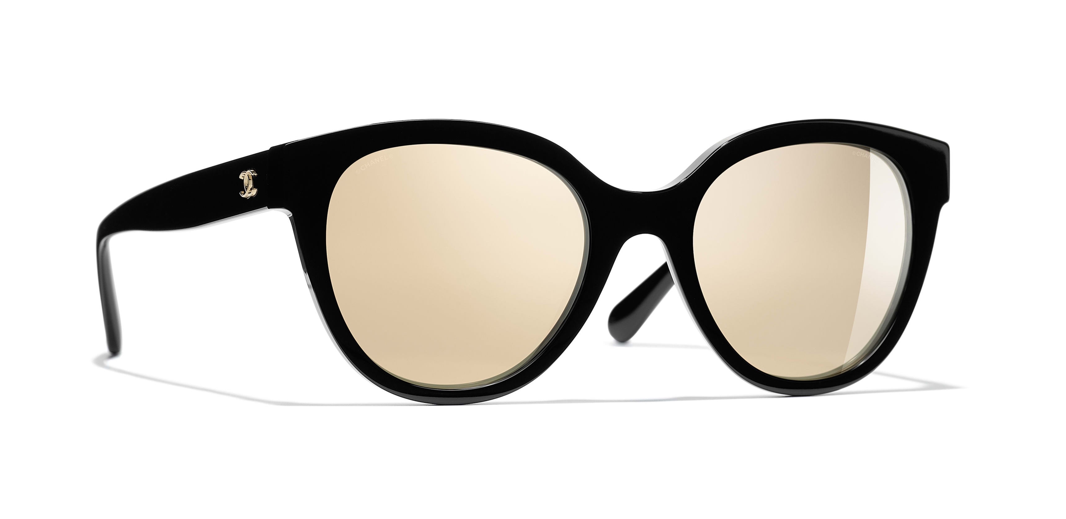 systematisk lounge jubilæum Chanel - Butterfly Sunglasses - Black Gold Mirror - Chanel Eyewear -  Avvenice