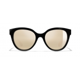 Chanel - Butterfly Sunglasses - Black Gold Mirror - Chanel Eyewear