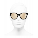 Chanel - Butterfly Sunglasses - Black Gold Mirror - Chanel Eyewear