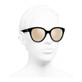 Chanel - Butterfly Sunglasses - Black Gold Mirror - Chanel Eyewear